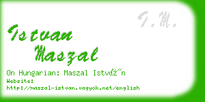 istvan maszal business card